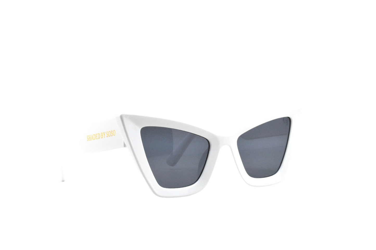 Oversized Cat Eyes -White